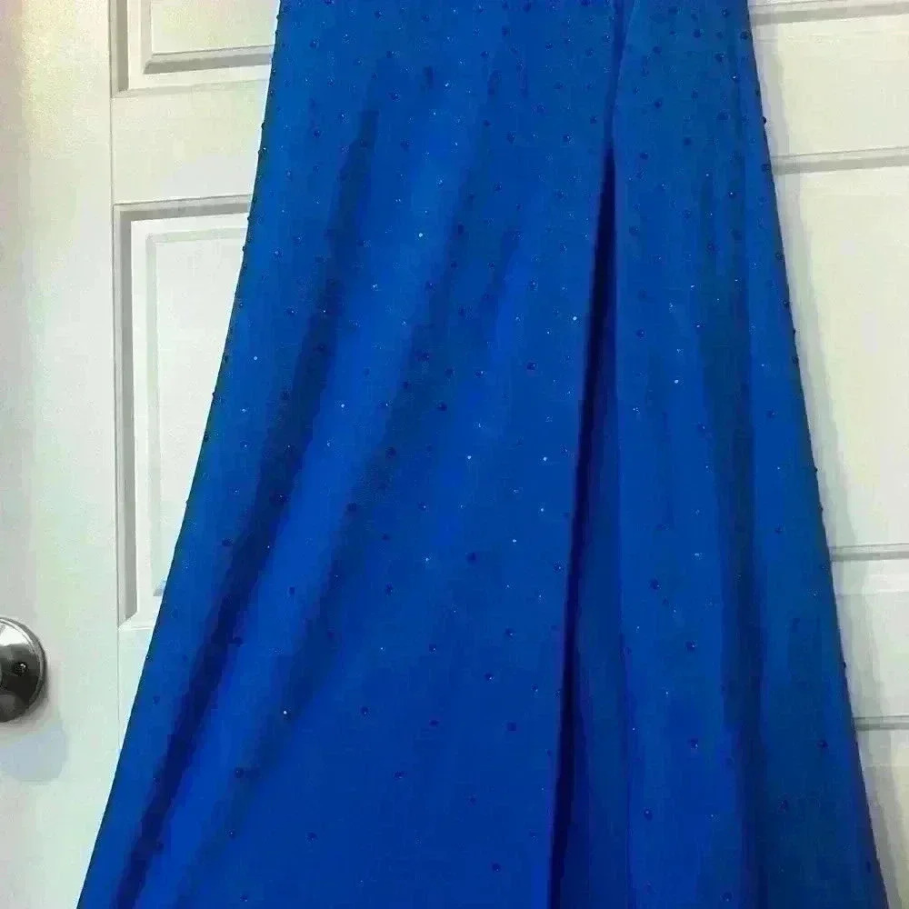 royal blue cinderella divine prom dress size 6 - Picture 11 of 14